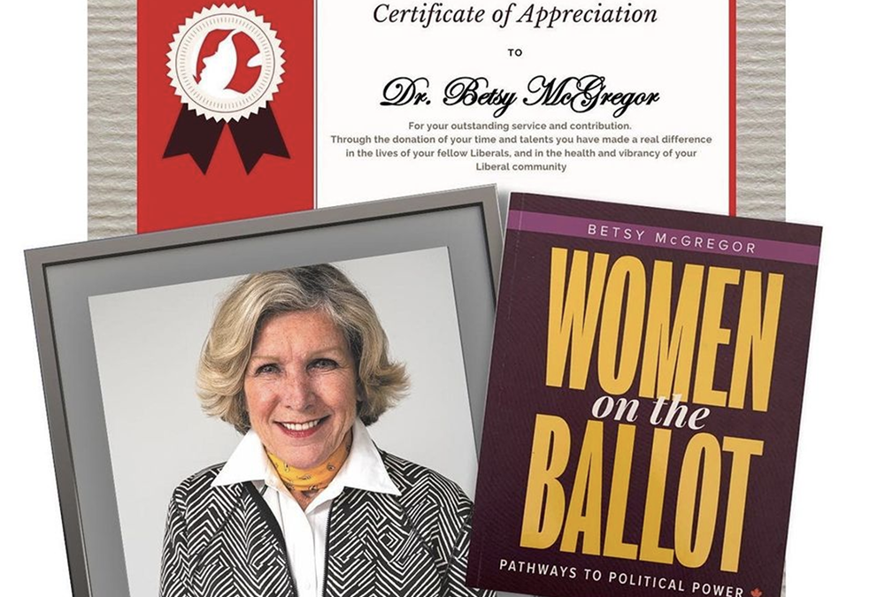 Betsy McGregor Awarded Certificate of Appreciation by NWLCO